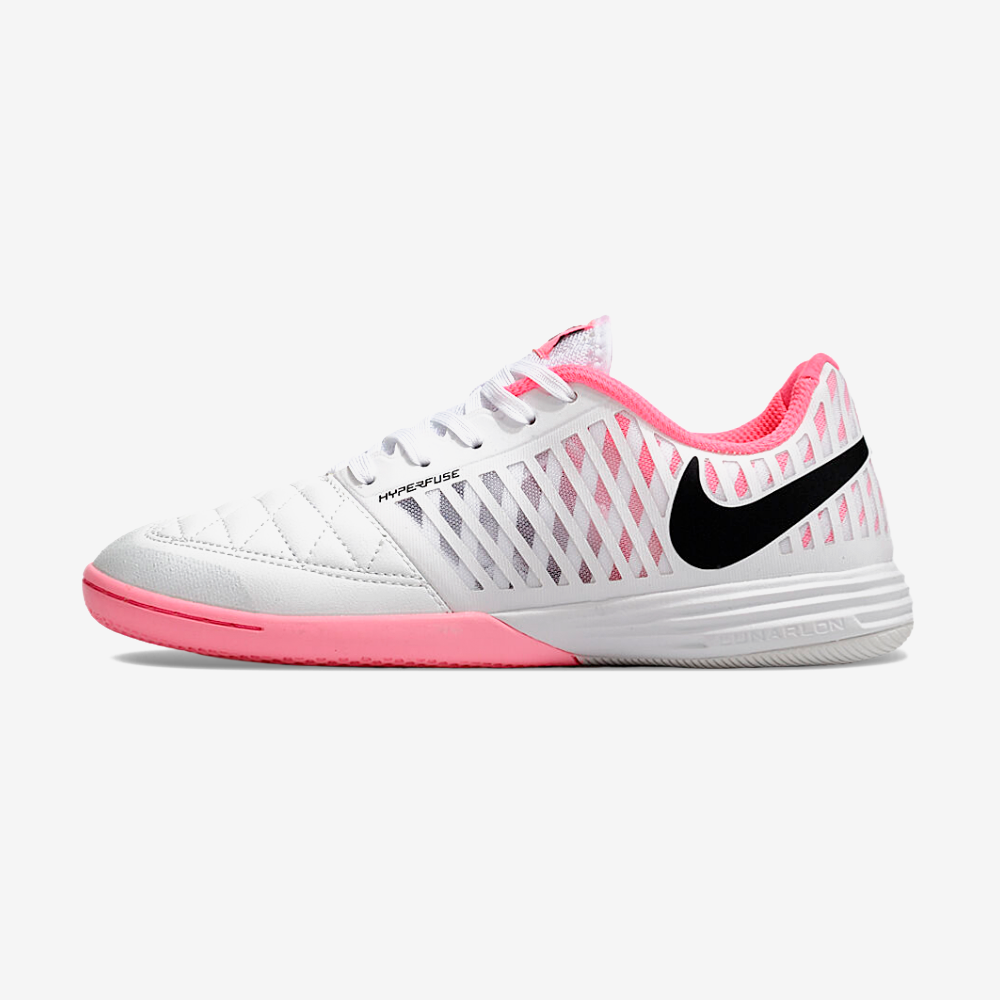 Chuteira Futsal Nike Lunar Gato IC - Branco e Rosa