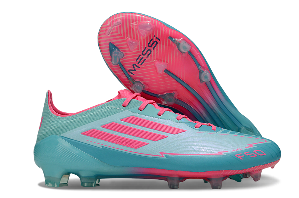 Chuteira Adidas f50 Elite FG - Azul e Rosa
