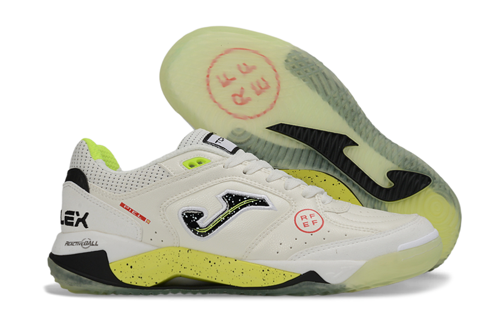 Chuteira Futsal Joma Top Flex Rebound IC Bege RFEF