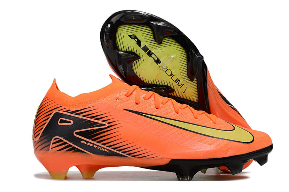 Chuteira Nike Air Zoom Mercurial Vapor 16 Elite FG - Laranja com design aerodinâmico e tecnologia Air Zoom.