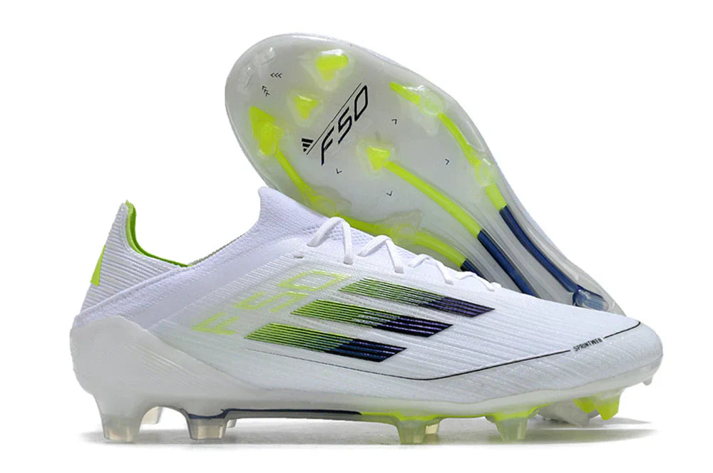 Chuteira Adidas F50 FG Branca e Verde