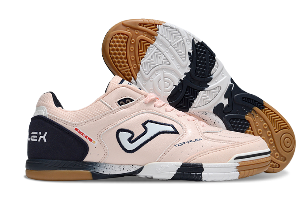 Chuteira Futsal Joma Top Flex Rebound IC Bege e Preta