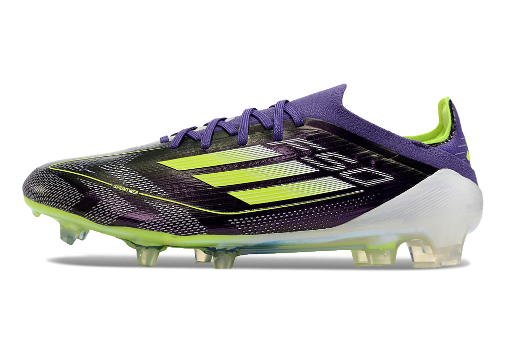 Chuteira Adidas F50 FG Roxa e Verde "Fast Reborn"