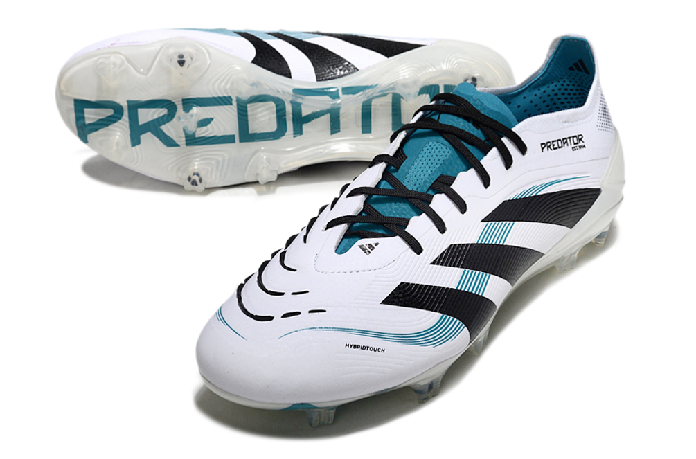 Chuteira Adidas Predator Elite FG - Branca e Azul