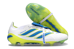 Chuteira Adidas Predator Elite FG 26 - "Finishers Steel" - Branca e Amarela