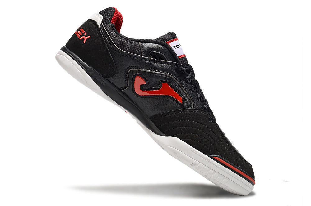 Chuteira Futsal Joma Top Flex Rebound IC Preta e Vermelha