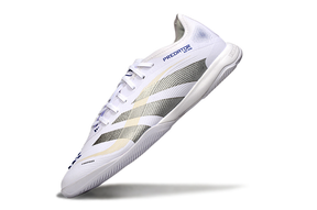 Chuteira Futsal Adidas Predator Elite Fold-Over Tongue IC - Branca, Cinza e Dourada