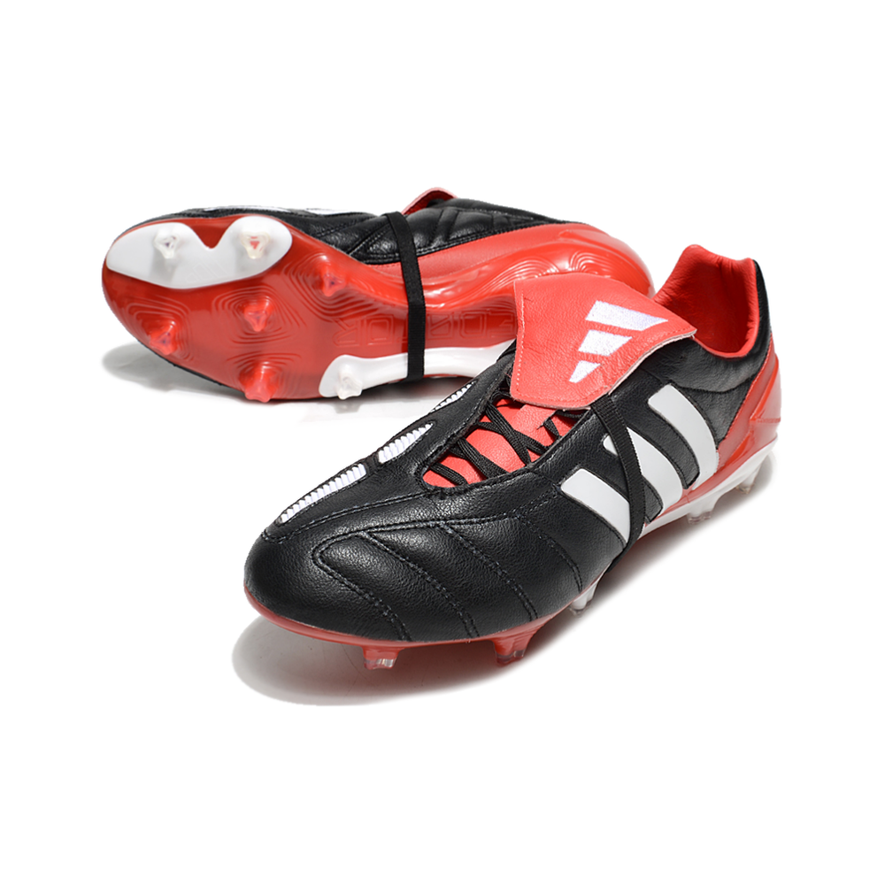 Chuteira Adidas Predator Mania Elite FG Preta e Vermelha