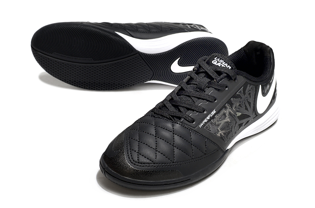 Chuteira Futsal Nike Lunar Gato IC - Preta e Branca