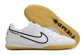 Chuteira Futsal Nike Tiempo Legend 9 Elite IC Branco vista lateral e inferior