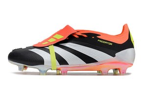 Chuteira Adidas Predator Elite Tongue FG - Preta, Branca e Laranja