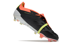 Chuteira Adidas Predator Elite Tongue FG - Preta, Branca e Laranja