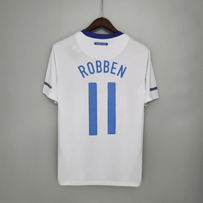 Camisola Holanda Away 12/13 Retro com nome Robben e número 11 na parte de trás, disponível na OLYMPIC STORE.