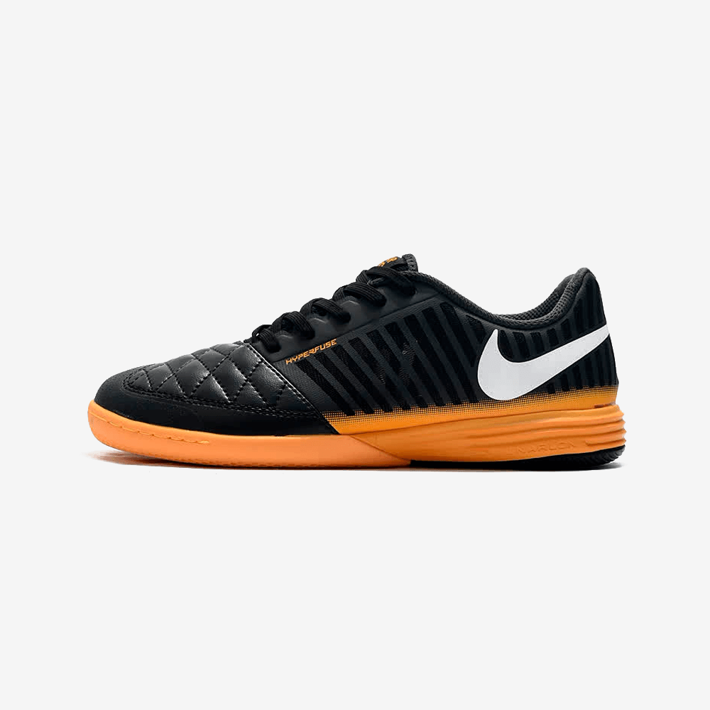 Chuteira Futsal Nike Lunar Gato IC Preta e Laranja