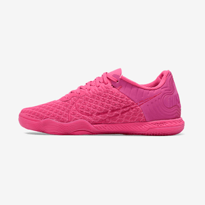 Chuteira Futsal Nike React Gato IC - Rosa com design vibrante e confortável para performance em campo.