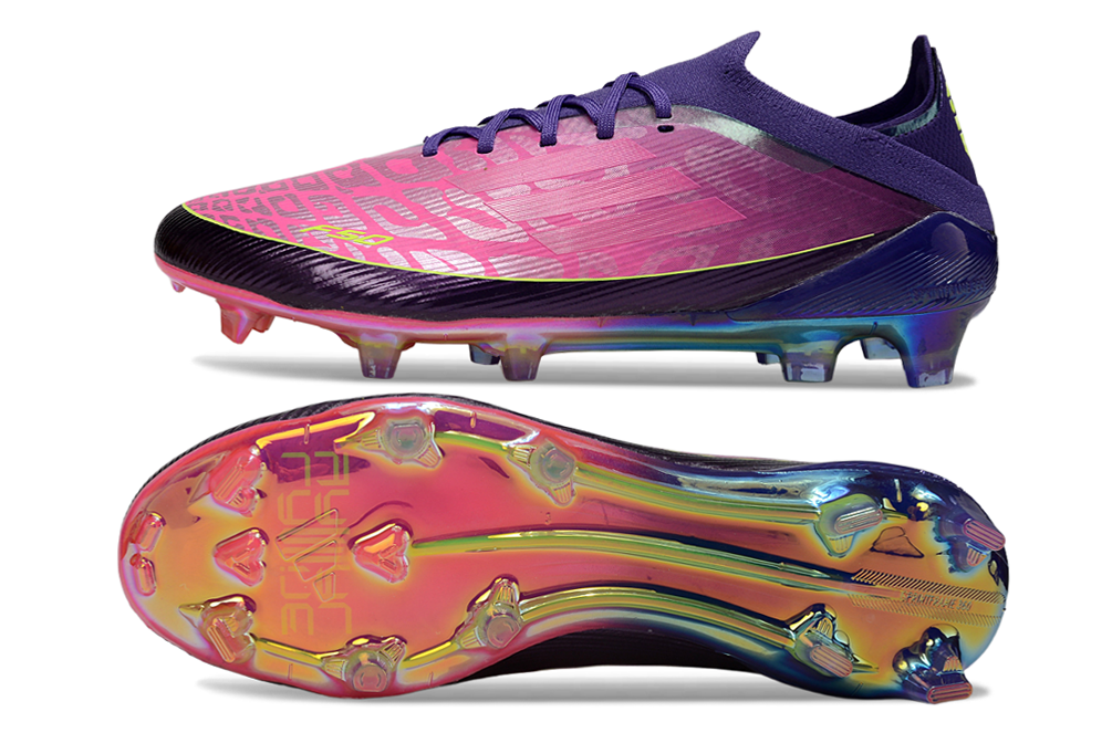 Chuteira Adidas F50 FG Elite Lamine Yamal Roxa e Rosa