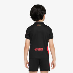 Conjunto Infantil Barcelona Away 2024/24 Preta - Nike