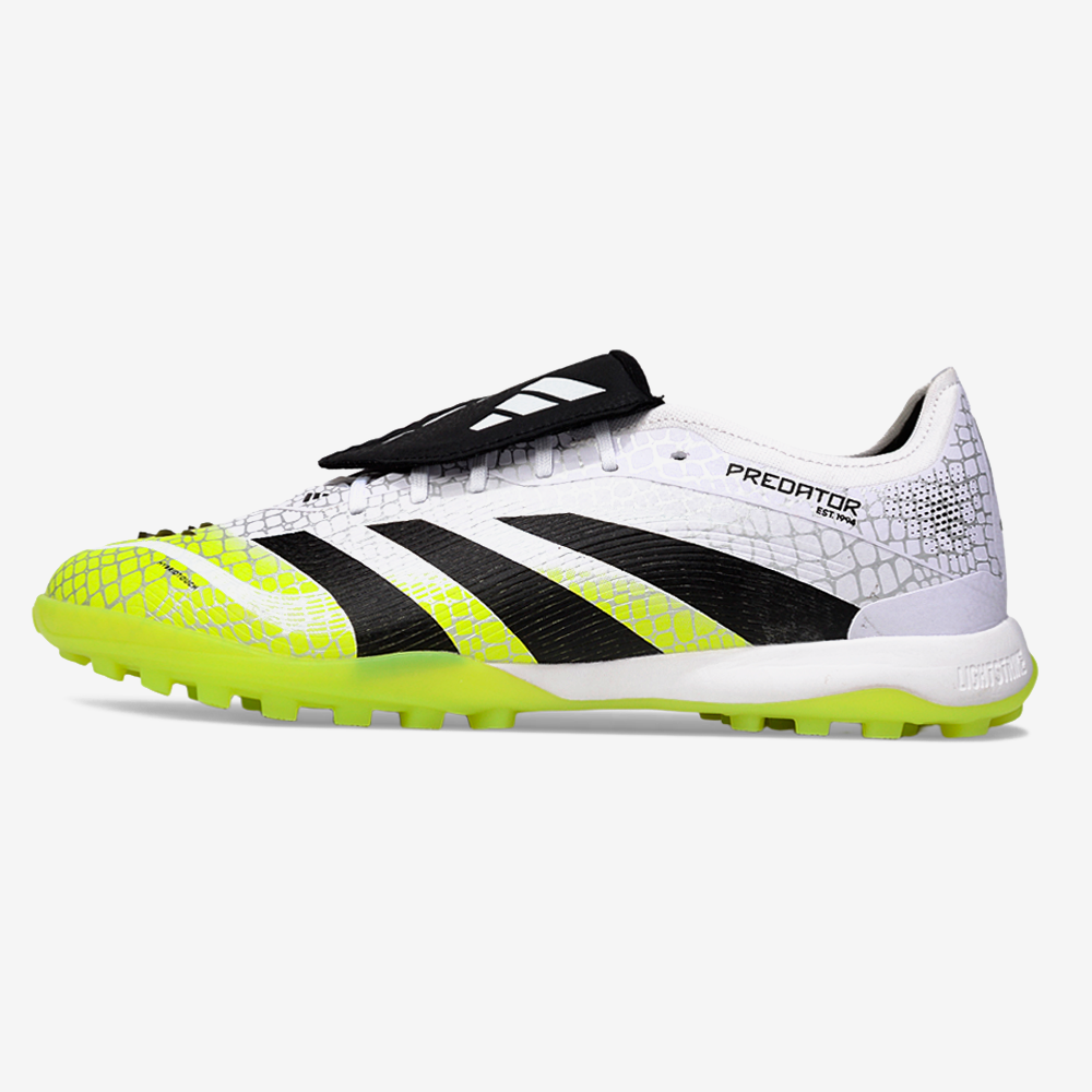 Chuteira Adidas Predator Elite Fold-Over Tongue TF - Branca, Preta e Verde
