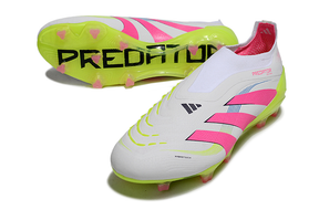 Chuteira Adidas Predator Elite FG - Branca, Rosa e Amarela