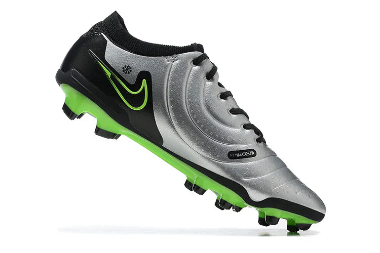 Chuteira Nike Tiempo Legend 10 FG - Verde e Prata
