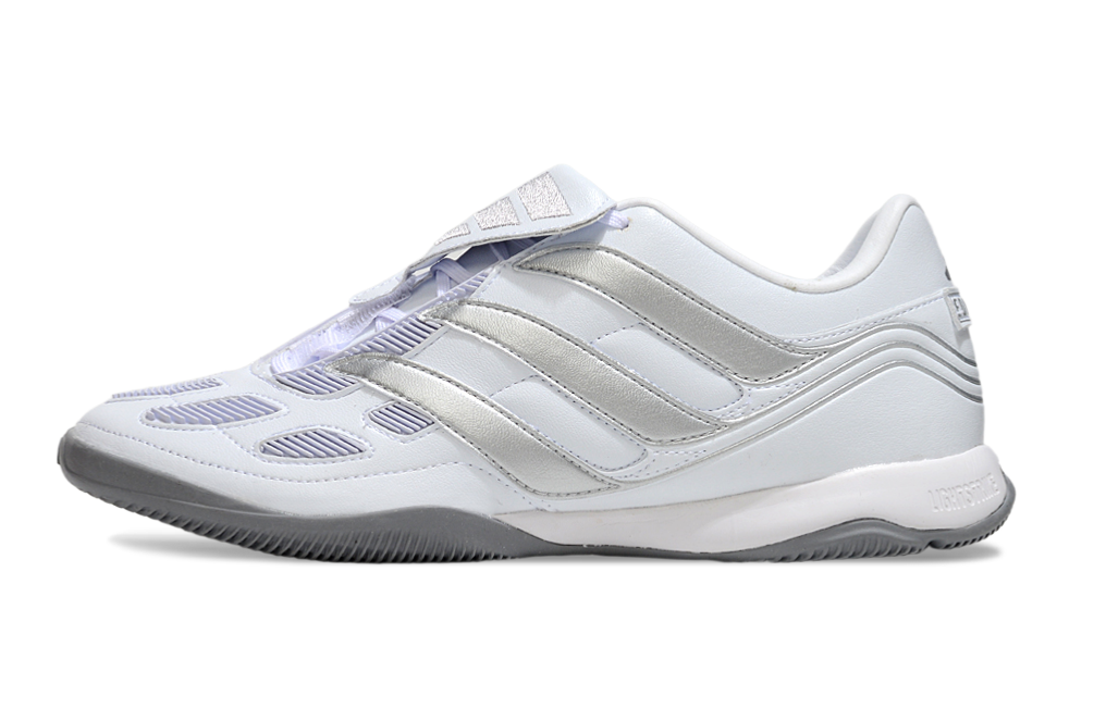 Chuteira Futsal Adidas Predator Precision IC Branco e Prata