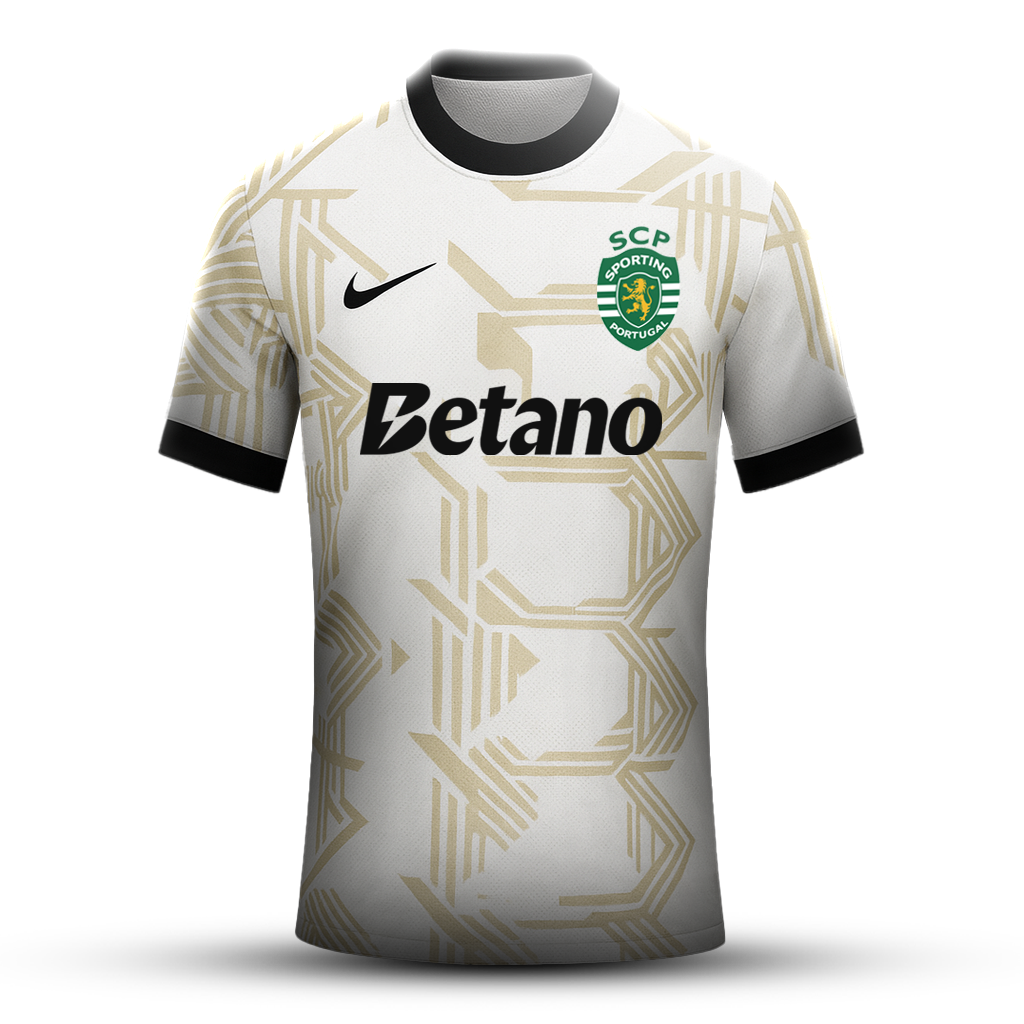 Camisola Sporting concept branca/dourada 2025/26 - EXCLUSIVA