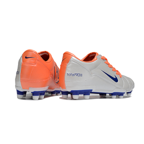 Chuteira Nike Total 90 FG Prata, Laranja e Azul