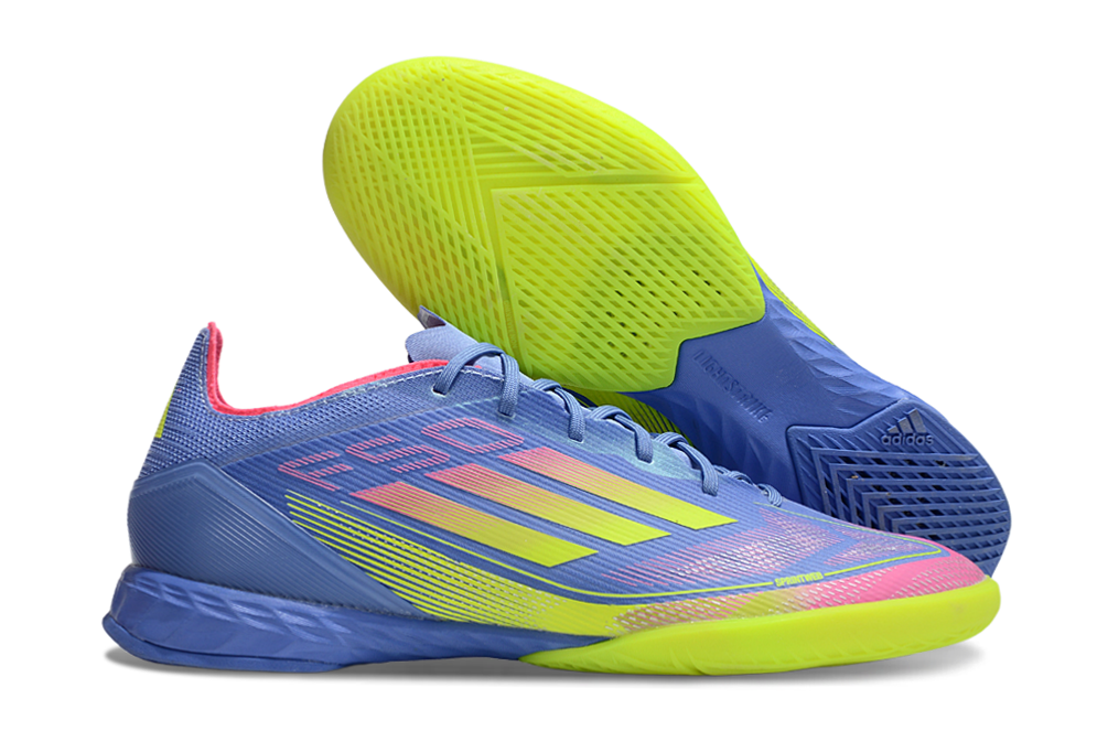 Chuteira Futsal Adidas F50 IC Azul e Amarela