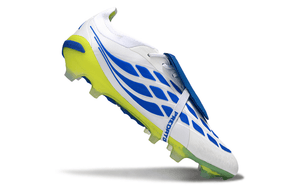 Chuteira Adidas Predator Elite FG 26 - "Finishers Steel" - Branca e Amarela