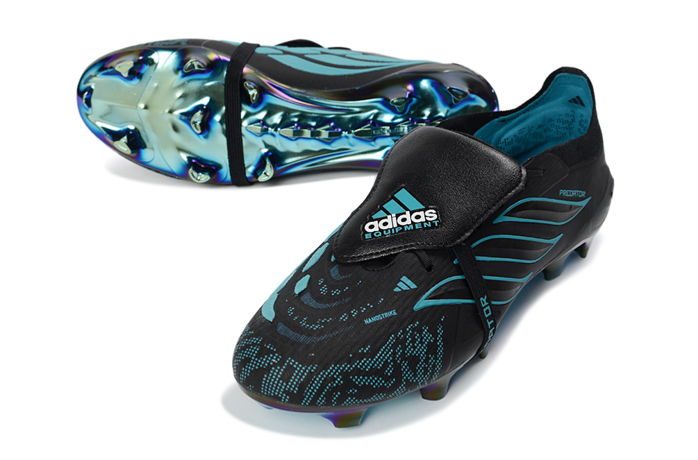 Chuteira Adidas Predator Elite FG 26 - Preta e Azul