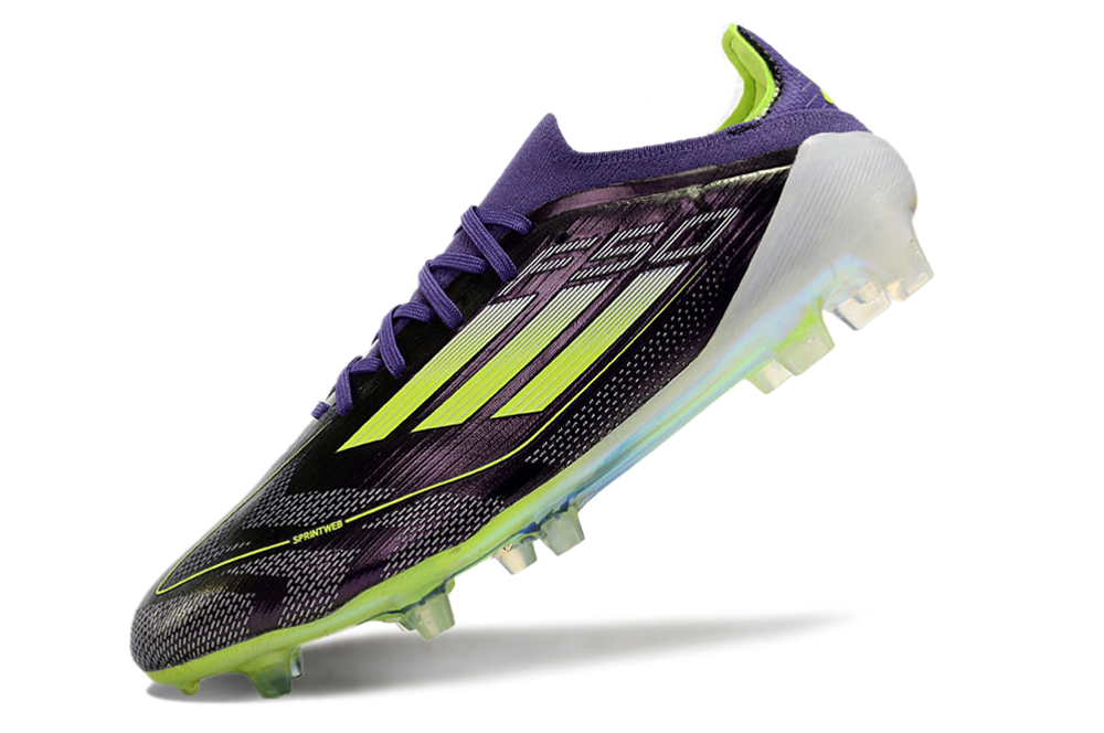 Chuteira Adidas F50 FG Roxa e Verde "Fast Reborn"