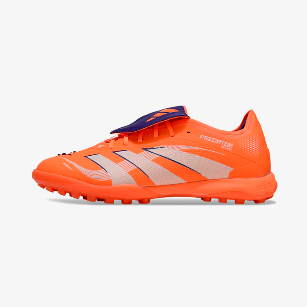 Chuteira Adidas Predator Elite Fold-Over Tongue TF - Laranja e Azul