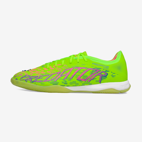 Chuteira Futsal Adidas Predator Elite Fold-Over Tongue IC - Verde, Rosa e Roxa