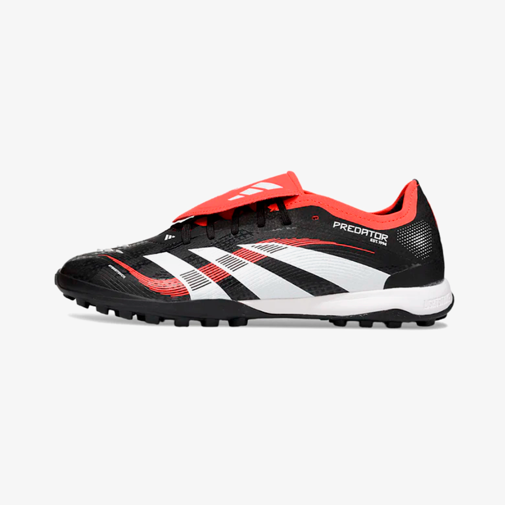 Chuteira Adidas Predator Elite Fold-Over Tongue TF - Preta, Branca e Vermelha