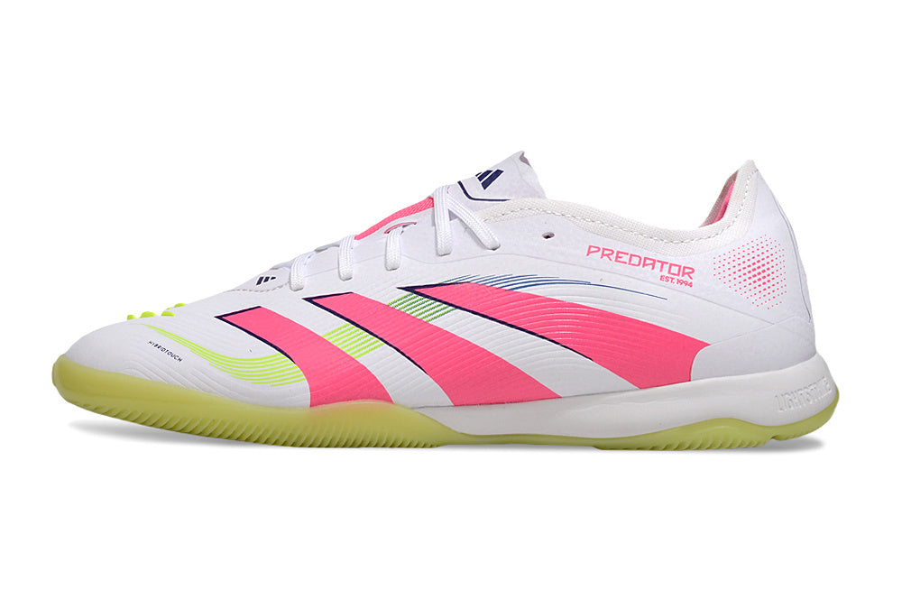 Chuteira Futsal Adidas Predator 24 Elite IC Branca e Rosa