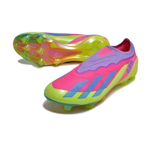 Chuteira Adidas X Crazyfast FG Elite .1 Rosa e Verde
