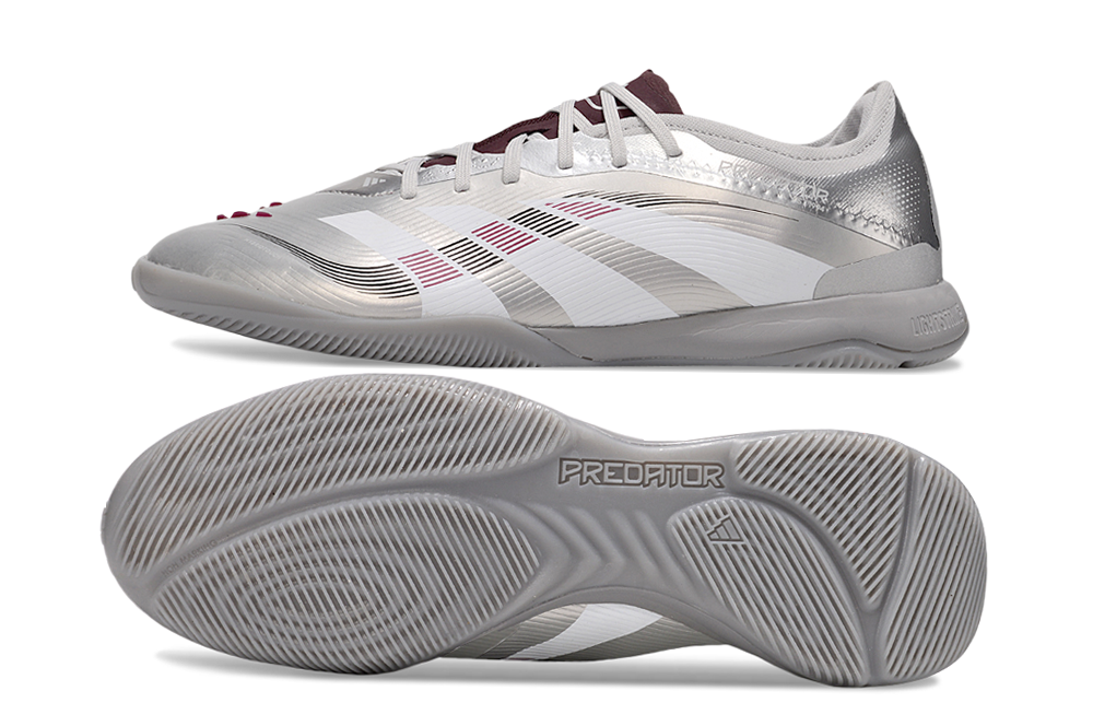 Chuteira Futsal Adidas Predator Elite Fold-Over Tongue IC - Prata