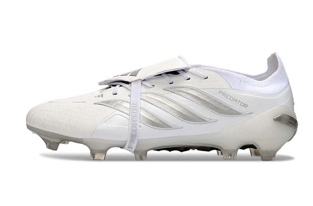 Chuteira Adidas Predator Elite FG 26 - "Finishers Steel" - Branca