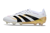 Chuteira Adidas Predator Elite FG - Branca e Dourada