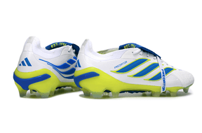 Chuteira Adidas Predator Elite FG 26 - "Finishers Steel" - Branca e Amarela