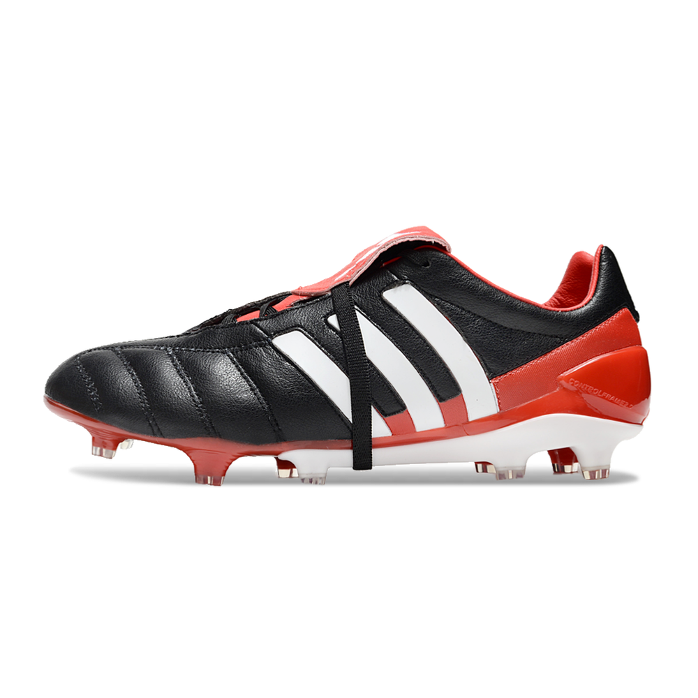 Chuteira Adidas Predator Mania Elite FG Preta e Vermelha