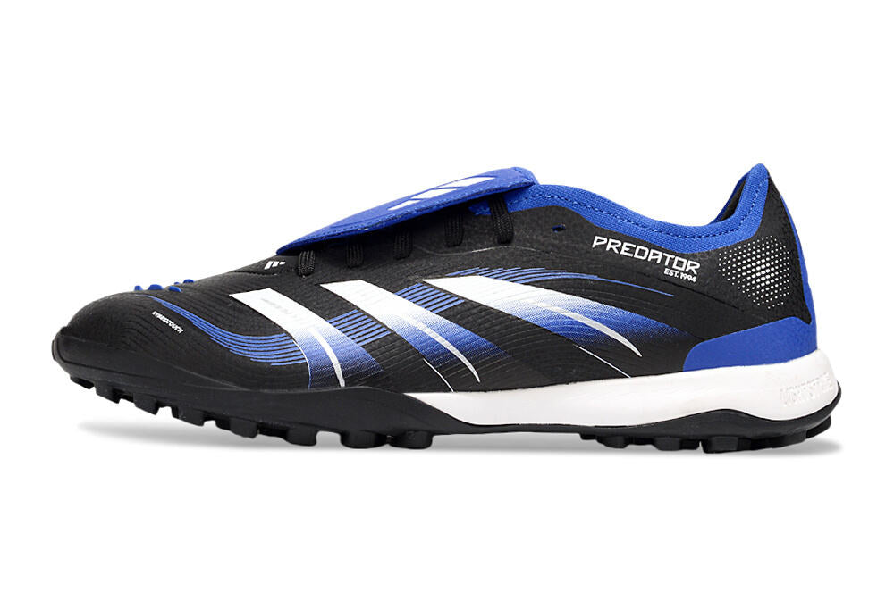 Chuteira Adidas Predator Elite Fold-Over Tongue TF - Preta, Azul e Branca