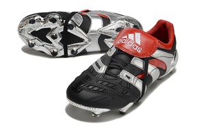 Chuteira Adidas Predator Accelerator FG - Preta e Vermelha