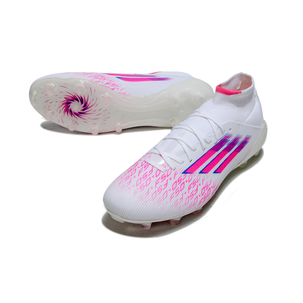 Chuteira Adidas F50 FG Elite Bota - Branca e Rosa