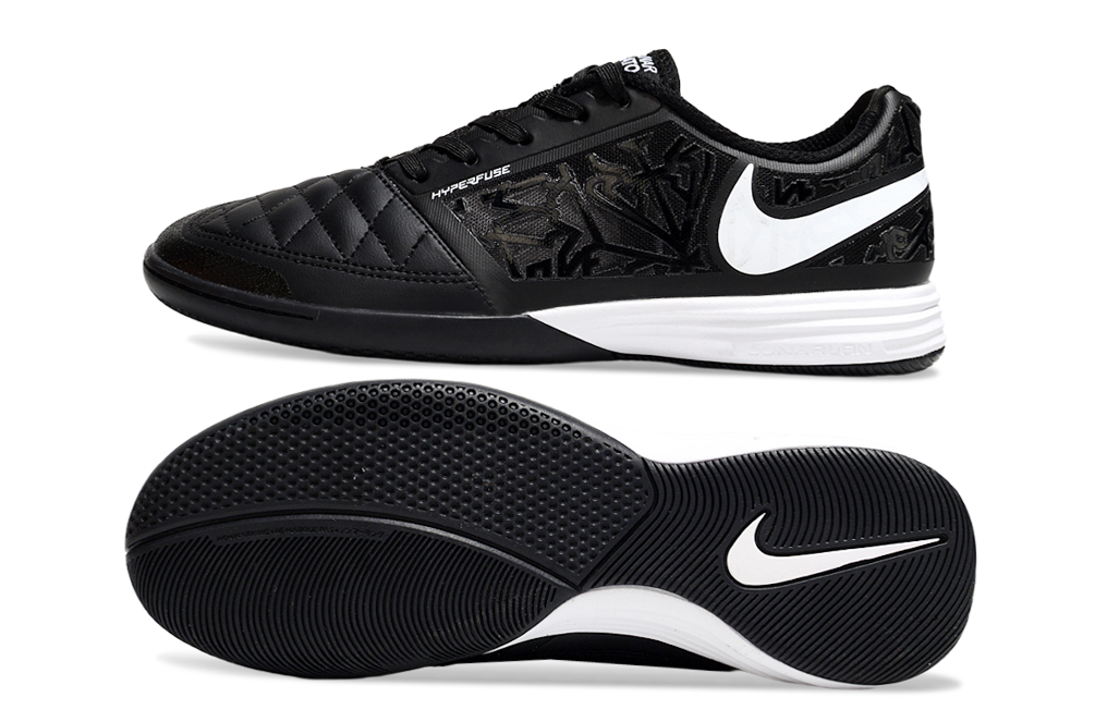 Chuteira Futsal Nike Lunar Gato IC - Preta e Branca
