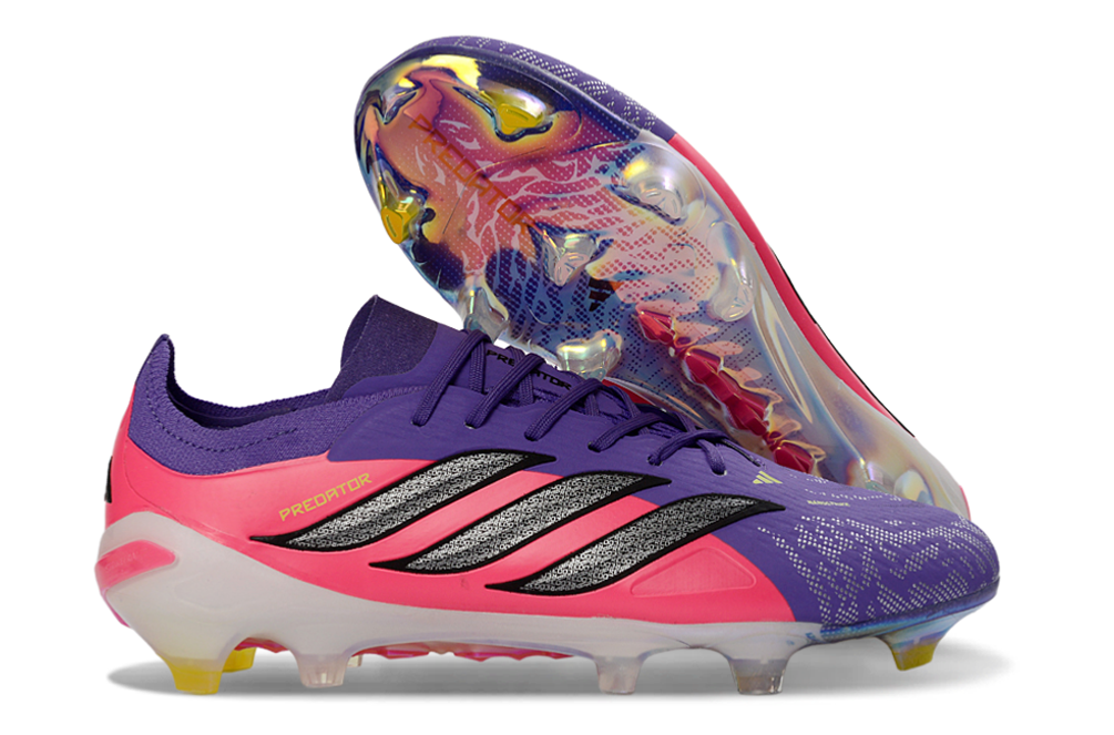 Chuteira Adidas Predator Elite FG 26 - Azul e Rosa