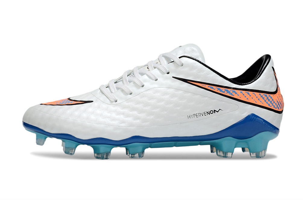 Chuteira Nike Hypervenom Elite FG - Branca e Azul