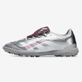 Chuteira Adidas Predator Elite Fold-Over Tongue TF - Prata, Branca e Vermelha
