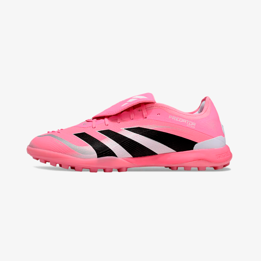 Chuteira Adidas Predator Elite Fold-Over Tongue TF - Rosa, Branca e Preta