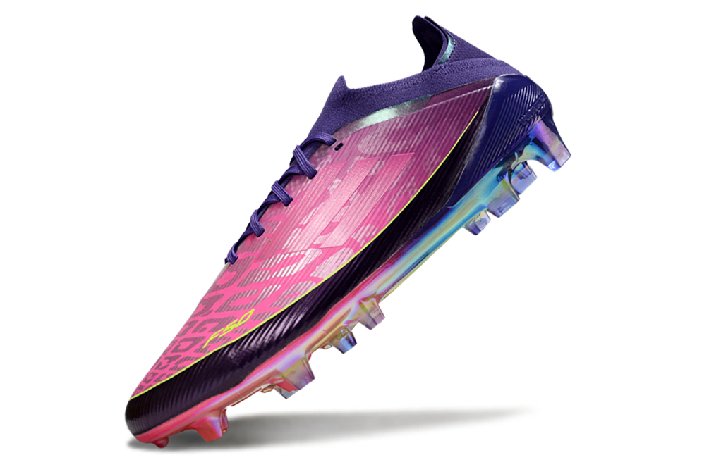 Chuteira Adidas F50 FG Elite Lamine Yamal Roxa e Rosa